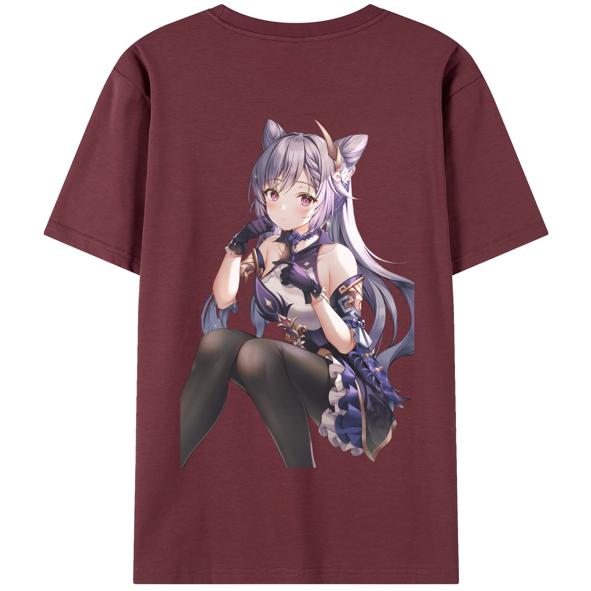 げんし神 刻晴 こくせい genshin Kokusei 綿100％半袖Tシャツ（背面プリント）